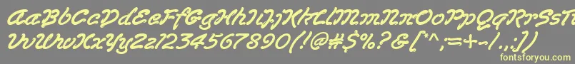 Lasvegasd-Schriftart – Gelbe Schriften auf grauem Hintergrund
