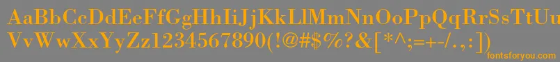 Bodonistd Font – Orange Fonts on Gray Background