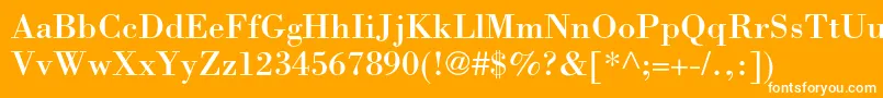 フォントBodonistd – オレンジの背景に白い文字