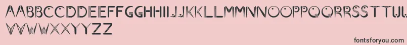 Beams Font – Black Fonts on Pink Background