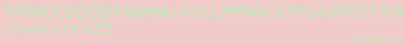 Beams Font – Green Fonts on Pink Background