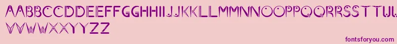 Beams Font – Purple Fonts on Pink Background