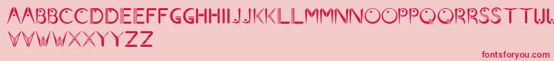 Beams Font – Red Fonts on Pink Background