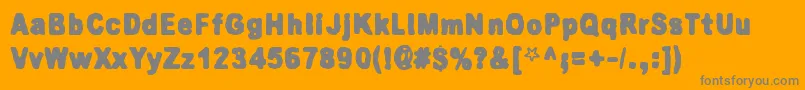 KillingMeSoftly-Schriftart – Graue Schriften auf orangefarbenem Hintergrund