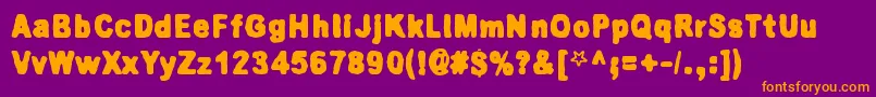 KillingMeSoftly Font – Orange Fonts on Purple Background