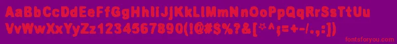 KillingMeSoftly Font – Red Fonts on Purple Background