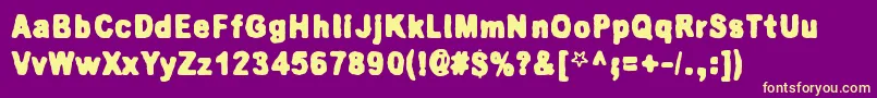 KillingMeSoftly Font – Yellow Fonts on Purple Background