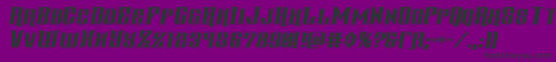 Gentlemancallerexpandital Font – Black Fonts on Purple Background