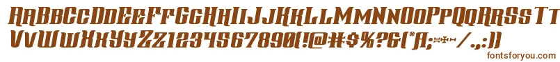 Gentlemancallerexpandital Font – Brown Fonts on White Background