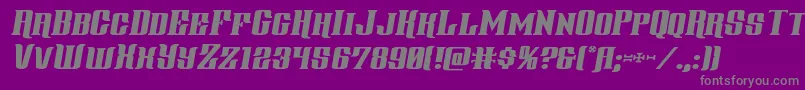 Gentlemancallerexpandital Font – Gray Fonts on Purple Background