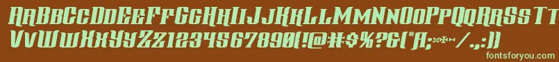 Gentlemancallerexpandital Font – Green Fonts on Brown Background