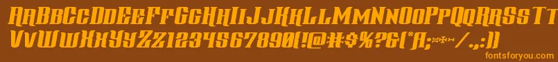 Gentlemancallerexpandital Font – Orange Fonts on Brown Background