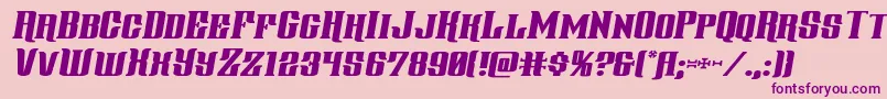 Gentlemancallerexpandital Font – Purple Fonts on Pink Background