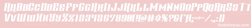 Gentlemancallerexpandital Font – White Fonts on Pink Background