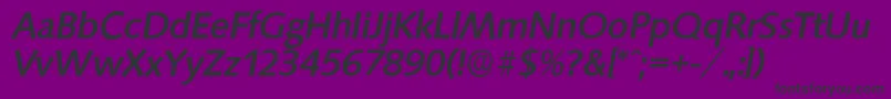 SaxonyserialMediumItalic Font – Black Fonts on Purple Background