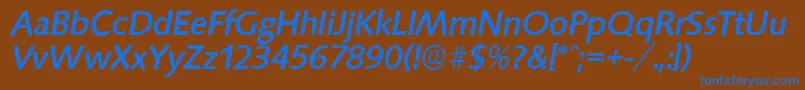 fuente SaxonyserialMediumItalic – Fuentes Azules Sobre Fondo Marrón