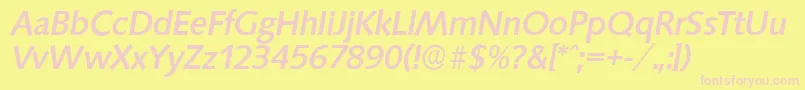 En savoir plus sur la police SaxonyserialMediumItalic Police SaxonyserialMediumItalic – polices roses sur fond jaune