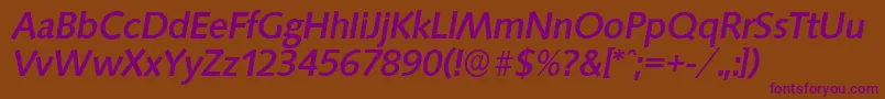 More about SaxonyserialMediumItalic Font SaxonyserialMediumItalic Font – Purple Fonts on Brown Background