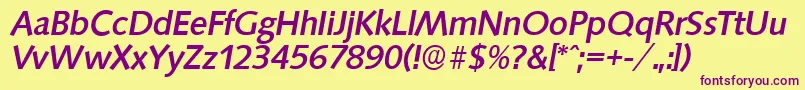 SaxonyserialMediumItalicフォントについての詳細 フォントSaxonyserialMediumItalic – 紫色のフォント、黄色の背景
