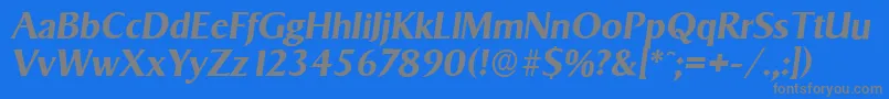 SigvarserialBolditalic Font – Gray Fonts on Blue Background
