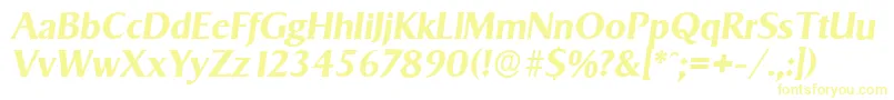 SigvarserialBolditalic Font – Yellow Fonts on White Background