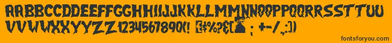 JmhSelectTerror Font – Black Fonts on Orange Background