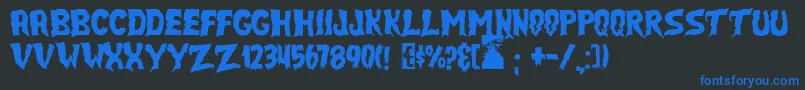 More about JmhSelectTerror Font JmhSelectTerror Font – Blue Fonts on Black Background