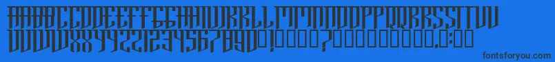 BrooklynRegular-fontti – mustat fontit sinisellä taustalla