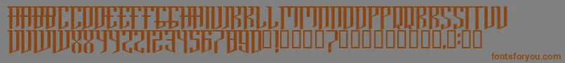BrooklynRegular Font – Brown Fonts on Gray Background