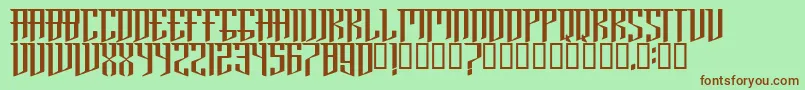 BrooklynRegular Font – Brown Fonts on Green Background