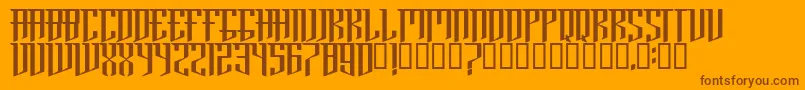 BrooklynRegular Font – Brown Fonts on Orange Background