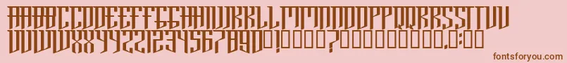 BrooklynRegular Font – Brown Fonts on Pink Background
