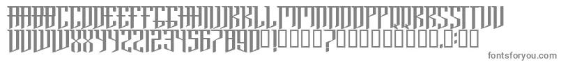 フォントBrooklynRegular – 白い背景に灰色の文字