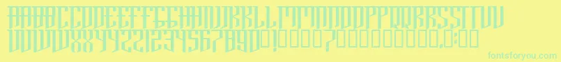 BrooklynRegular Font – Green Fonts on Yellow Background