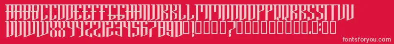 BrooklynRegular Font – Pink Fonts on Red Background