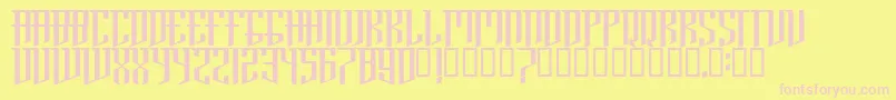 BrooklynRegular Font – Pink Fonts on Yellow Background