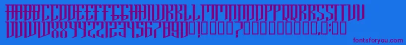 BrooklynRegular Font – Purple Fonts on Blue Background
