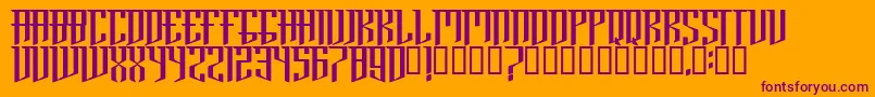 BrooklynRegular Font – Purple Fonts on Orange Background