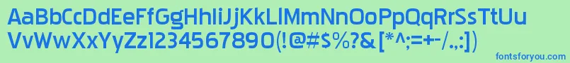PakenhamxprgBold Font – Blue Fonts on Green Background