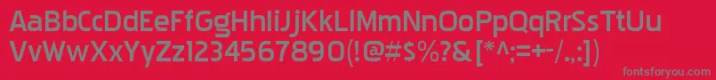 PakenhamxprgBold Font – Gray Fonts on Red Background