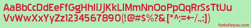 PakenhamxprgBold Font – Red Fonts on Green Background