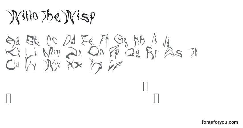 Czcionka WilloTheWisp – alfabet, cyfry, specjalne znaki