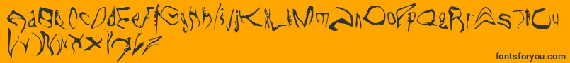 WilloTheWisp Font – Black Fonts on Orange Background