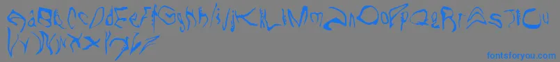 WilloTheWisp-Schriftart – Blaue Schriften auf grauem Hintergrund