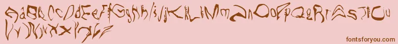 WilloTheWisp Font – Brown Fonts on Pink Background