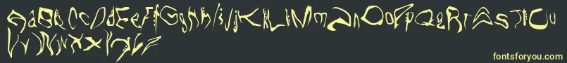 WilloTheWisp Font – Yellow Fonts on Black Background