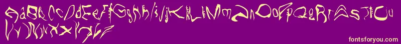 WilloTheWisp Font – Yellow Fonts on Purple Background