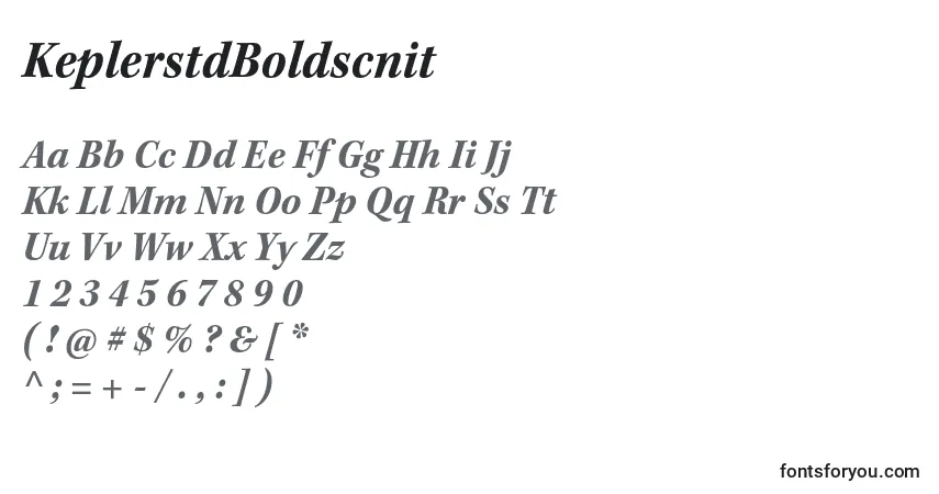 Шрифт KeplerstdBoldscnit – алфавит, цифры, специальные символы