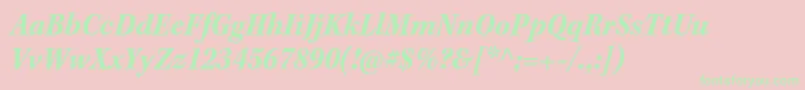 KeplerstdBoldscnit-Schriftart – Grüne Schriften auf rosa Hintergrund