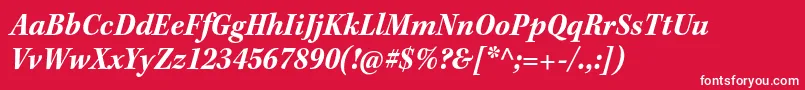KeplerstdBoldscnit Font – White Fonts on Red Background